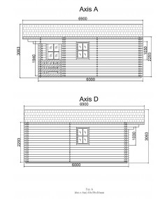 Casa de madera en doble pared "FAY TWINSKIN" -44-50-44 mm
