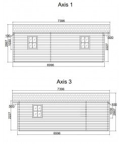 Casa de madera  "JULIA 5x7 , 35 m2  " 