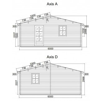 Casa de madera  "JULIA 6x8 , 48 m2  " 