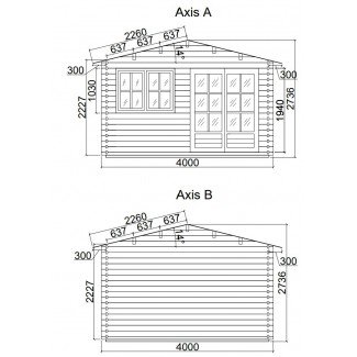 Caseta de jardín  ALTEA 4x5 