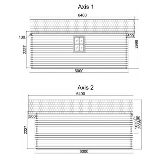 Caseta de jardín  GANDIA 6X6 , 36 m2 , 44 mm