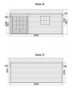 Caseta de jardin  ALPINA  6x4 , 24 m2 - 44mm