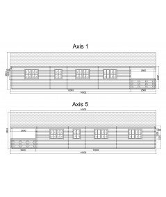 Casa de madera en doble pared   "AINSA  TWINSKIN 96 m2 + 20 m2 terraza " - 44 mm