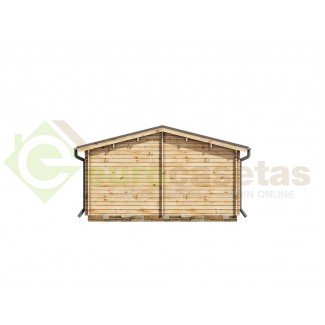 Casa de madera en doble pared LUGO TWINSKIN, 44-50-44 mm