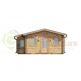 Casa de madera  "DANI  6X8 , 48 m2" en doble pared- 44-50-44 mm