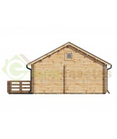 Casa de madera  "ASTI TWINSKIN , 64 m2" en doble pared - 44-50-44  mm