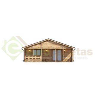 Casa de madera   "AINSA TWINSKIN , 96 m2 + 20 m2 terraza " en doble pared - 44 - 50 - 44mm