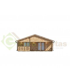 Casa de madera   "AINSA TWINSKIN , 96 m2 + 20 m2 terraza " en doble pared - 44 - 50 - 44mm