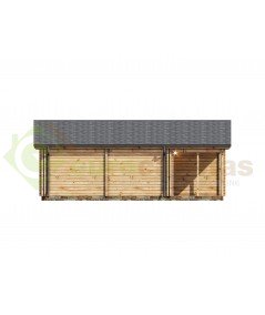 Casa de madera   "JENNIFER TWINSKIN , 87 m2" en doble pared - 44 -50-44 mm