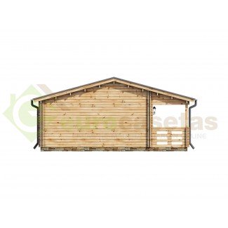 Casa de madera  "MAGDA  TWINSKIN, 74 m2 " en doble pared 44-50-44