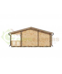 Casa de madera  "MAGDA  TWINSKIN, 74 m2 " en doble pared 44-50-44