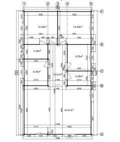Casa de madera  "SINTRA NORDIC , 116 m2 " - 70 mm