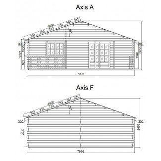 Casa de madera  "ESTORIL NORDIC , 136 m2 " - 70 mm