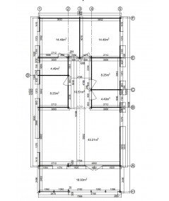 Casa de madera  "ESTORIL NORDIC , 136 m2 " - 70 mm