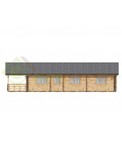 Casa de madera  "AINSA NORDIC, 96 m2 + 20 m2 terraza " - 70 mm