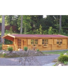 Casa de madera LUGO NORDIC, 52 m2  - 70mm