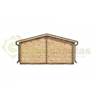 Casa de madera "ALMERIA TWINSKIN, 53 m2 " en doble pared - 44 -50-44 mm