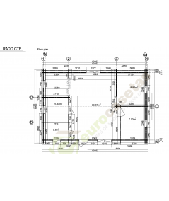 Casa de madera "RADO CTE 74  m2" - 44-140-44 mm
