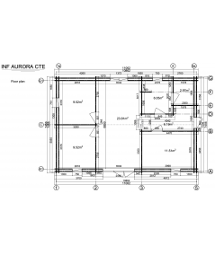 AURORA  CTE  75 m2, doble pared  44-140 -44mm