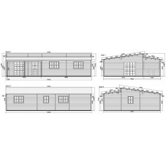 Casa de madera "IBERICA , 93,5 m2" - 70 mm