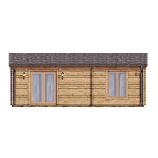 Casa de madera de doble pared  DAIVA , 40 m2  - 44-50-44 mm