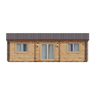 Casa de madera de doble pared  DALIA , 45 m2  - 44-50-44 mm