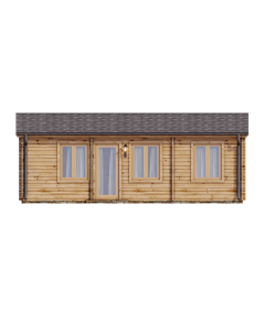 Casa de madera de doble pared "GABRIELA , 40 m2 " - 44-50-44  mm