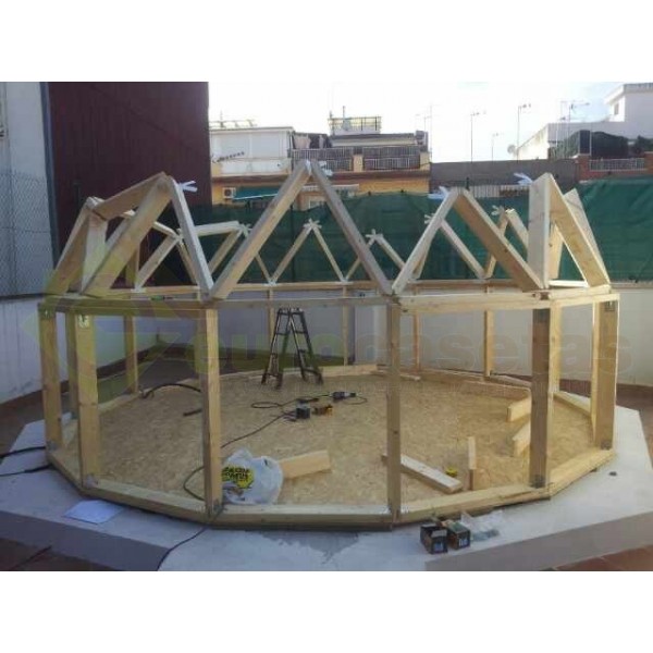 Montaje Casa de madera "GEO BUNGALOW"