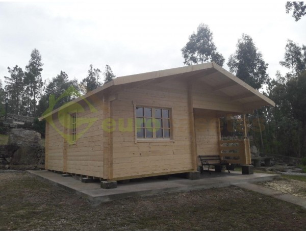 Casa de madera Fay - A, 36 m2, 70 mm